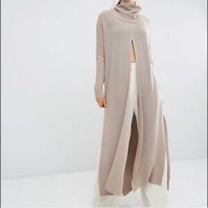 Asilio Phantom Wolfe Knit Tunic Turtleneck Beige Neutral S Small 4 Cotton